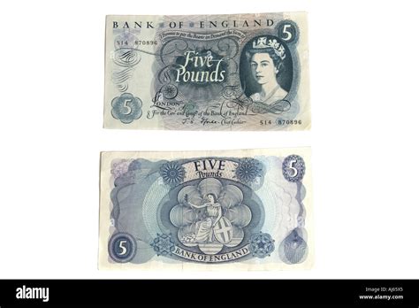 An English Five Pound Note From 1960 61 Stock Photo Alamy