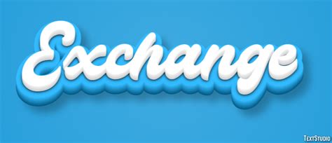 exchange text effect  logo design word