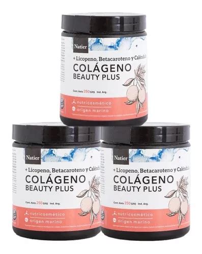 Combo X 3 Colageno Beauty Plus Natier Origen Marino