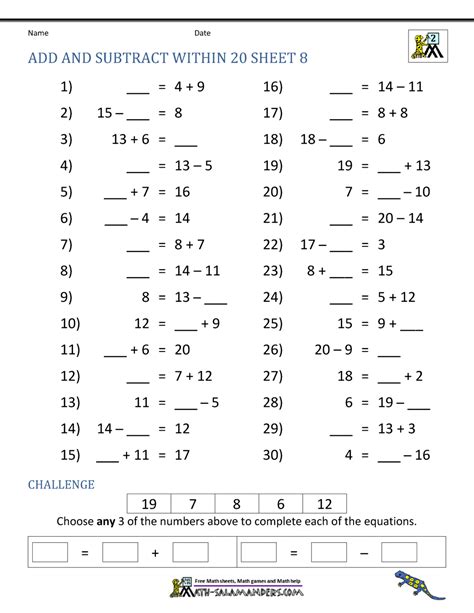 Add And Subtract Within