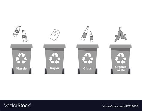waste recycling royalty  vector image vectorstock