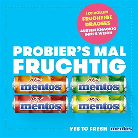 Mentos Mini Fruit Mix Bucket Eimer Mit 120 Mini Rollen à 5 Frucht