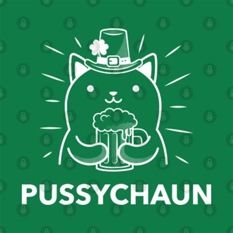Drinking Leprechaun Pussy Cat St Patricks Day St Patricks Day T Shirt TeePublic