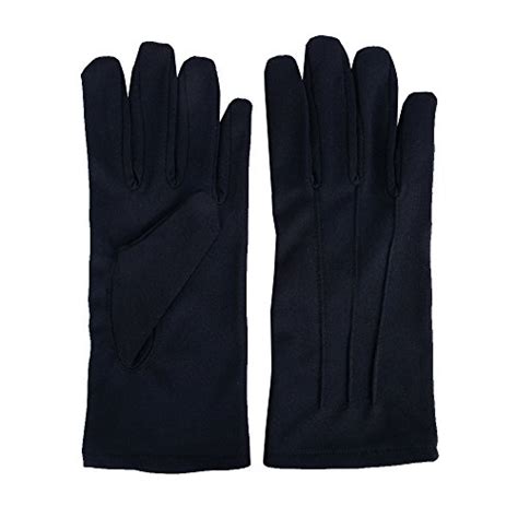 Jisen Men Police Formal Tuxedo Honor Guard Parade Nylon Cotton Gloves 26cm Funtober