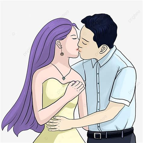 520 Png Picture 520 Couple Embrace Kiss Element Png Image For Free