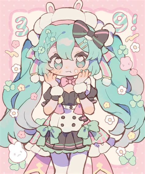 Pin By Pinkbunnygirl On Vocaloid Miku Hatsune Chibi Cute Drawings