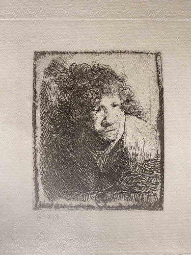 Charles Amand Durand d après Rembrandt Autoportrait Leaning Forward