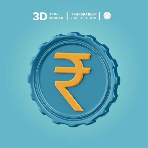 Premium PSD 3d Icon Rupee Money Sign Illustration