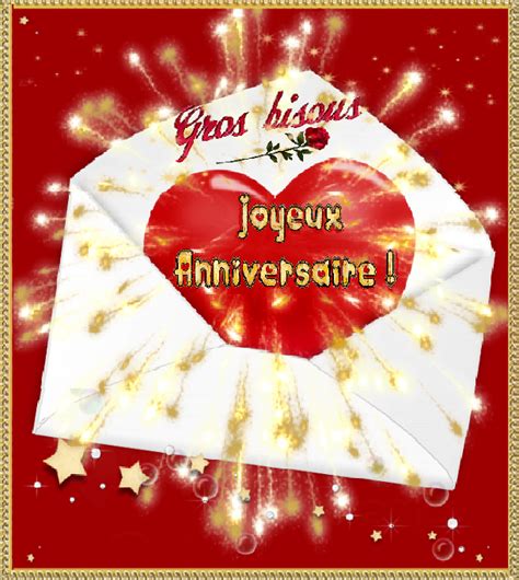 Joyeux Anniversaire Lettre Coeur Gros Bisous