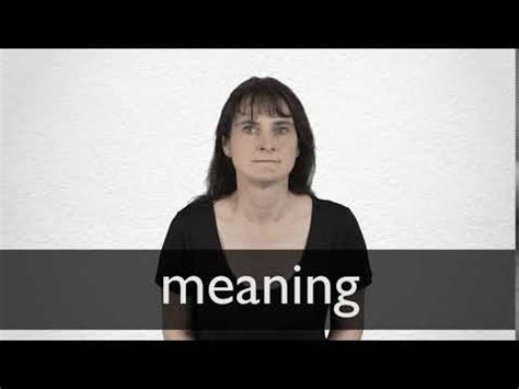 MEANING definition in American English | Collins English Dictionary 