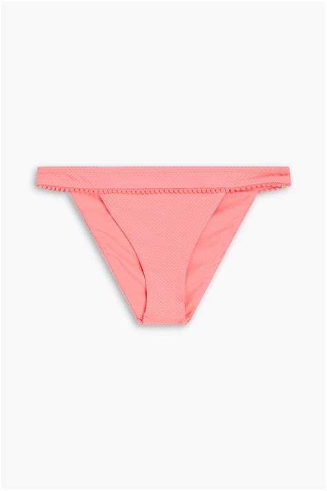 Heidi Klein Stretch Piqu Low Rise Bikini Briefs In Antique Rose Modesens