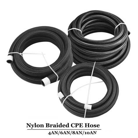 Ossmax High Quality Universal Black Hose Line Nylon Braided Racing Fuel