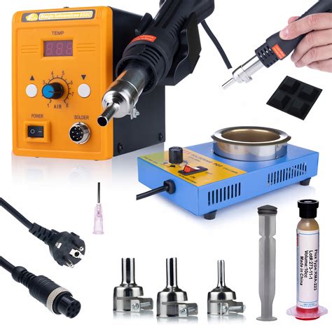 Zestaw Stacja Lutownicza Hot Air Rosfix D Dysze Tygiel Flux Rma Rosfix