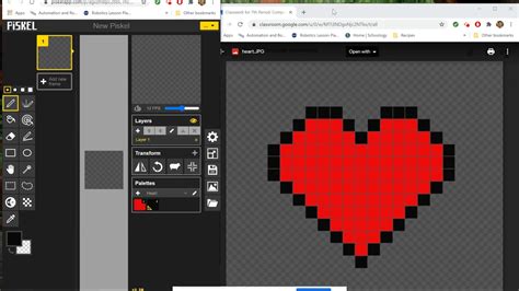 Heart Piskel App Pixel Art YouTube