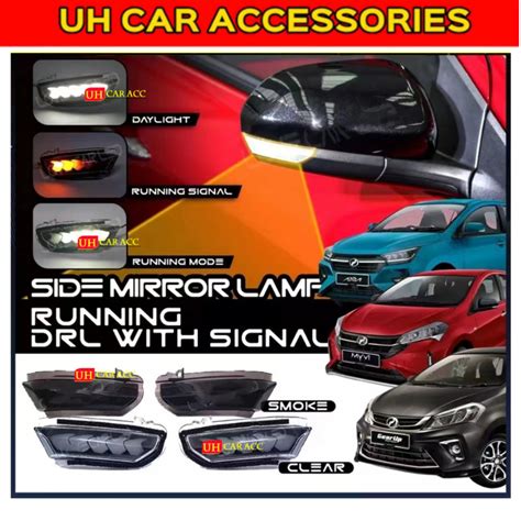 Perodua Myvi Axia New Side Mirror Led Lamp Running