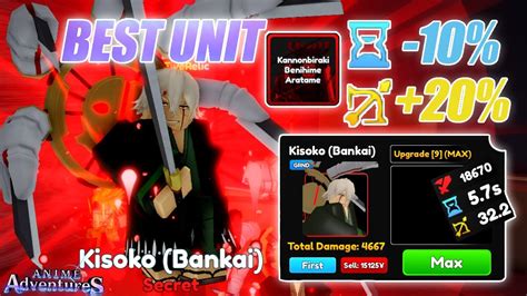 Kisuke Evolved Is The New Best Unit Anime Adventures Youtube