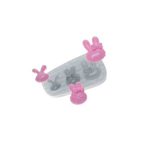 Molde De Silicone Trio Orelhas De Coelho Ref 646 Flexarte Rizzo