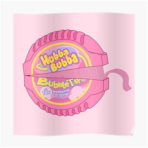 Hubba Bubba Gum Tape Poster For Sale By Xamxam00 Redbubble