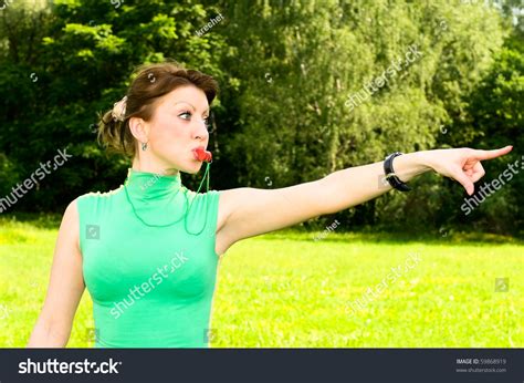 Girl With Whistle Stock Photo 59868919 Shutterstock