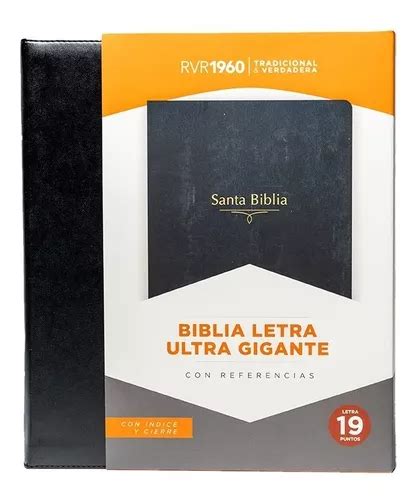 Biblia Rvr Letra Ultra Gigante Holman S Mil Piel Cierre