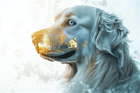 A Dog Heartfelt Connection to Home and Nature | Premium AI-generated image