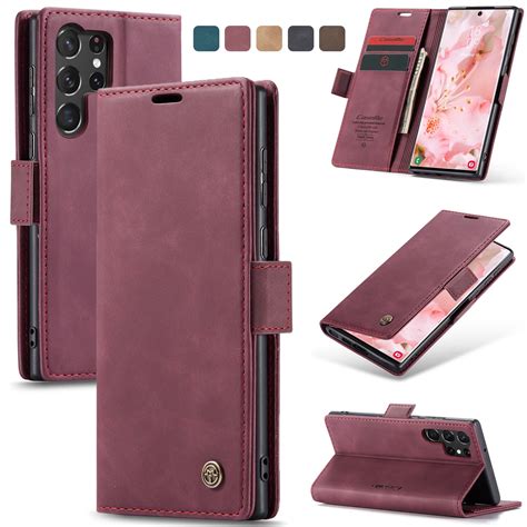 for Samsung Galaxy S25 Ultra Wallet Case with [RFID Blocking] Retro Premium PU Leather Folio