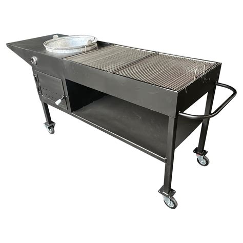 Gratar Profesional 1900x600 Cu Grilaje Din Inox Si Soba Cu Gaz Ceaun