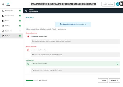 Caracterização Identificação E Poder Redutor De Carboidratos