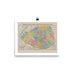 Map Of Paris Fine Art Print Map Of Paris Divided Into