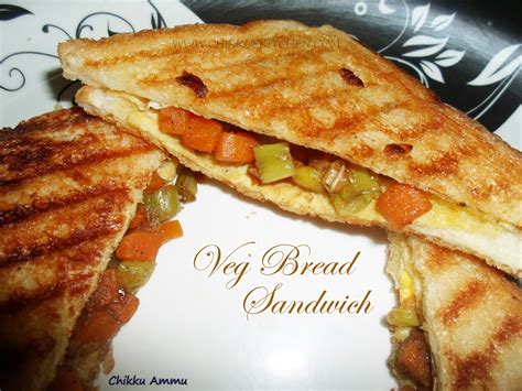 Chikkus Kitchen Veg Bread Sandwich Recipe Bread Sandwich