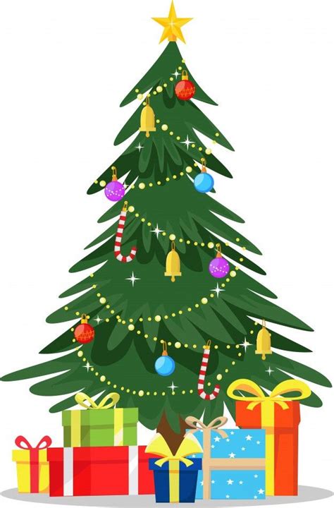 Ilustración de árbol de navidad decorado Premium Vector Freepik