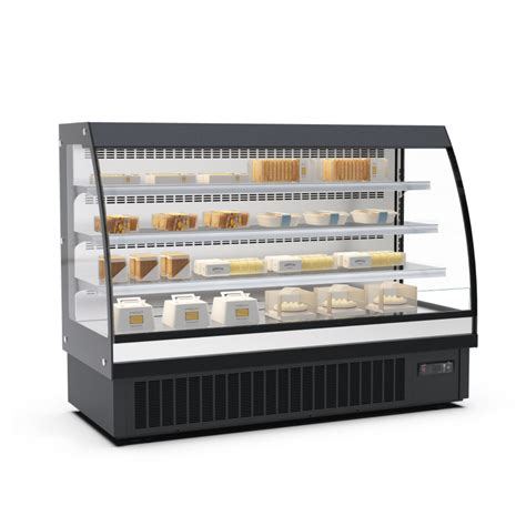 Hot Sales Bakery Cake Bread Pastry Display Showcase with Curved Safety