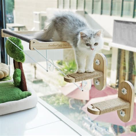 PETKARAY Cat Window Perch, Foldable Cat Hammock for Window, Stable