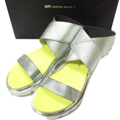新品 UNITED NUDE ユナイテッドヌード X SANDAL ストラップフラットサンダル 16390006 36 23 23 5cm