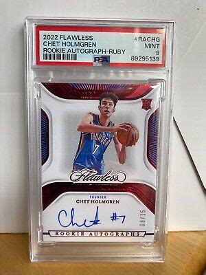 Panini Flawless Chet Holmgren Rookie Rc Auto Ruby Thunder