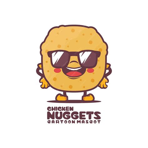 Premium Vector | Chicken nuggets cartoon mascot food vector illustration