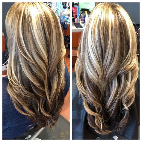 Brown and blonde | Blond hair with lowlights, Hair highlights and