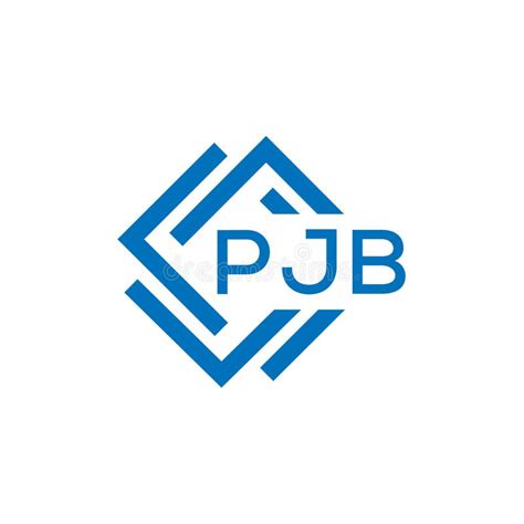 Pjb Letter Logo Design On White Background Pjb Creative Circle Letter