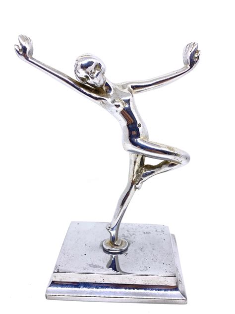 Nickel Plate Dancing Nude Girl Statue Art Deco Style Vienna Austria For Sale At StDibs Nude