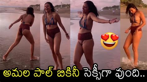 Amala Paul Enjoying At Kovalam Beach Actress Amala Paul