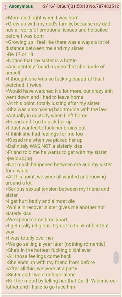 Anon Has Feelings For His Sister R Greentext Greentext Stories