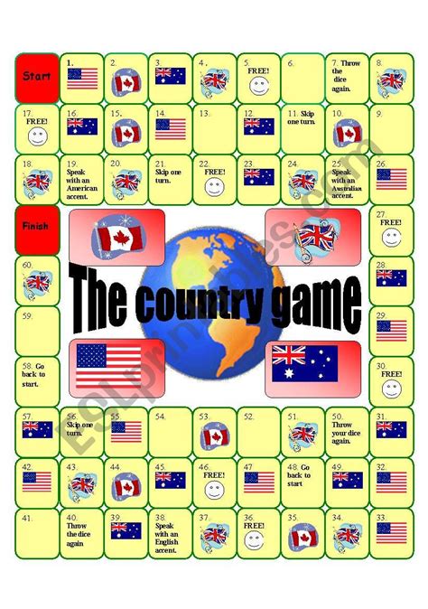 The country game - ESL worksheet by braaijmakers