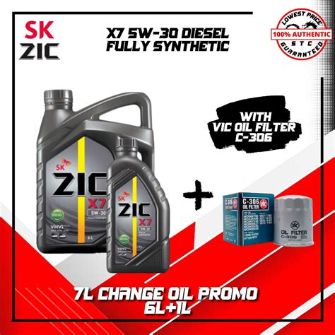 Sk Zic Liters X W With C Vic Oil Fully Synthetic Filter