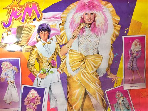 Vintage Jem Poster Glitter N Gold Jem Rio S Hasbro Etsy