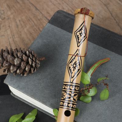 Hand Made Bamboo Wind Instrument From Indonesia Nightfall Serenade