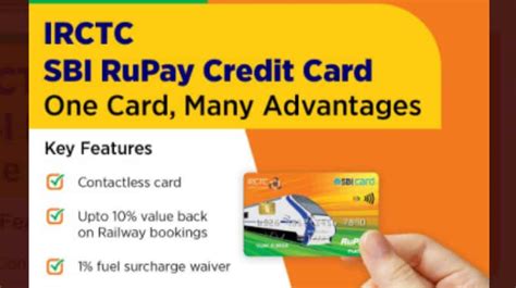 Irctc Sbi Rupay Credit Card Know Key Features Benefits Bonus Points