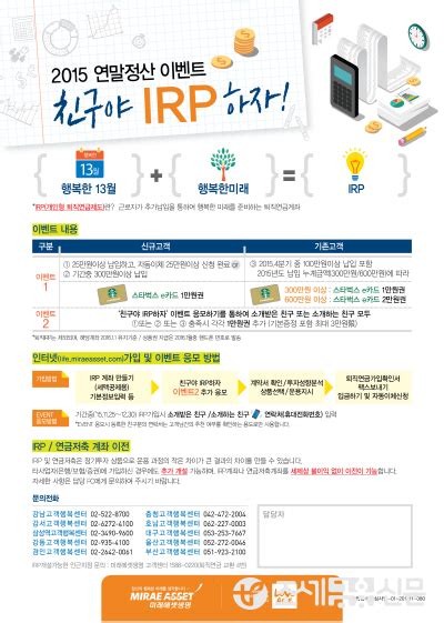 미래에셋생명 ‘친구야 Irp 하자 이벤트 실시