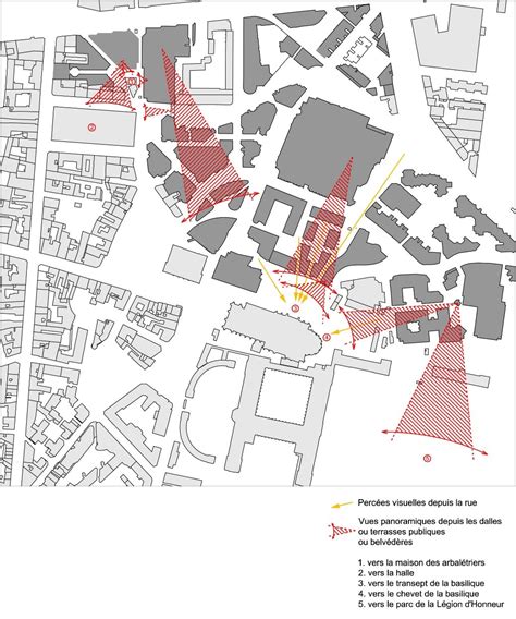 SAINT DENIS ZAC BASILIQUE ÎLOT 4 PLAN DES PERCÉES VISUELLES DEPUIS