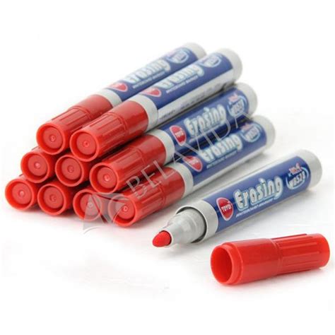 Купить 10 Красный штраф НПВ сухого стирания жидкий Мел маркер для белой ...