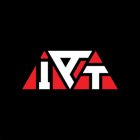 IAT triangle letter logo design with triangle shape. IAT triangle logo